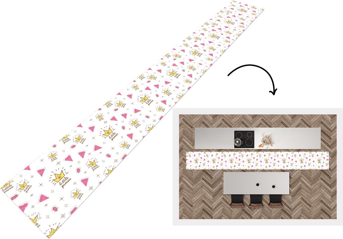KitchenYeah Keukenloper - Keukenmat - Prinses - Patronen - Quote - Kroon - Keuken vloerkleed multicolor, foto 3