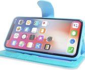 Apple iPhone 7/8/SE-2020 Turquoise  Portemonnee Kunstleer Luxe Wallet Case -TPU  hoesje met pasjes Flip Cover |Gratis 2X Tempered glass Screenprotector met Cleaning set| iPhone 7/8/SE-2020 Boek  beschermend Telefoonhoesje