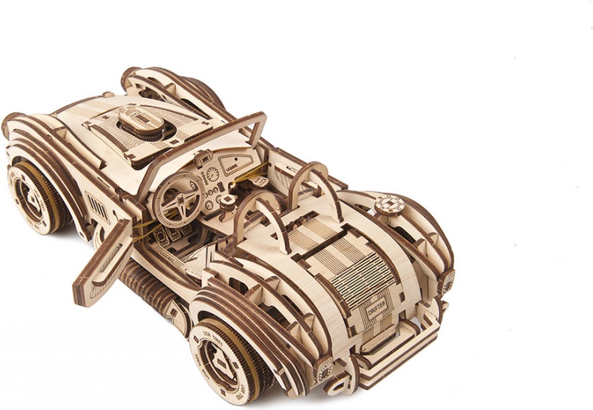 UGEARS Houten 3D Model - Drift Cobra Racing Car — afbeelding 17