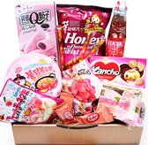 Pink Edition Candy Snack Noodle Drink Box ( 17 pcs) - Sakura Mochi Roll - Japan Kitkat Chocolade - Japan Ramune - Asian Snoep Snack pakket - Korean Instant Ramen - Jelly Straws- Verjaardag Geschenkpakket