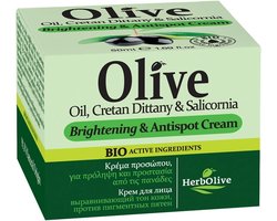 Herbolive Gezicht Crème Verhelderend & Tegen Vlekken *Olijfolie, Cretan Dittany & Zeekraal* 50ml