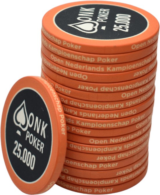 ONK Poker keramische Chips 25.000 oranje (25 stuks) pokerchips pokerfiches poker... bol