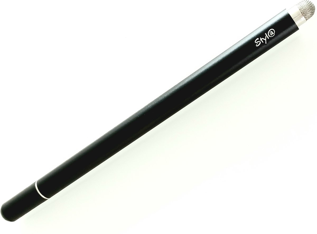 Styl@ 2-in-1 Stylus Pen Universeel Touch Screen Precision Disc Capacitief Styluspen voor iPad, iPhone, iOS, Android, smartphone, tablet, laptop, Samsung Galaxy - Zwart
