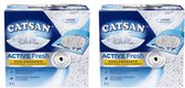 2x Catsan - Active Fresh Kattenbakvulling - Klontvormig - 5L