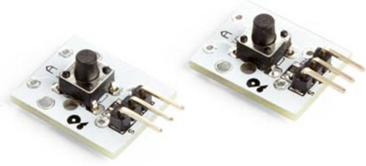 Whadda Drukschakelaar Programmeerbaar 25 X 15 Mm Wit 2 Stuks
