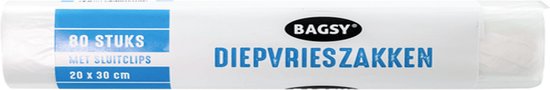 Diepvrieszakken 6l 46 Cm X 30 Cm Transparant LLDPE Met Schrijfvlak En Sluitclips 14159