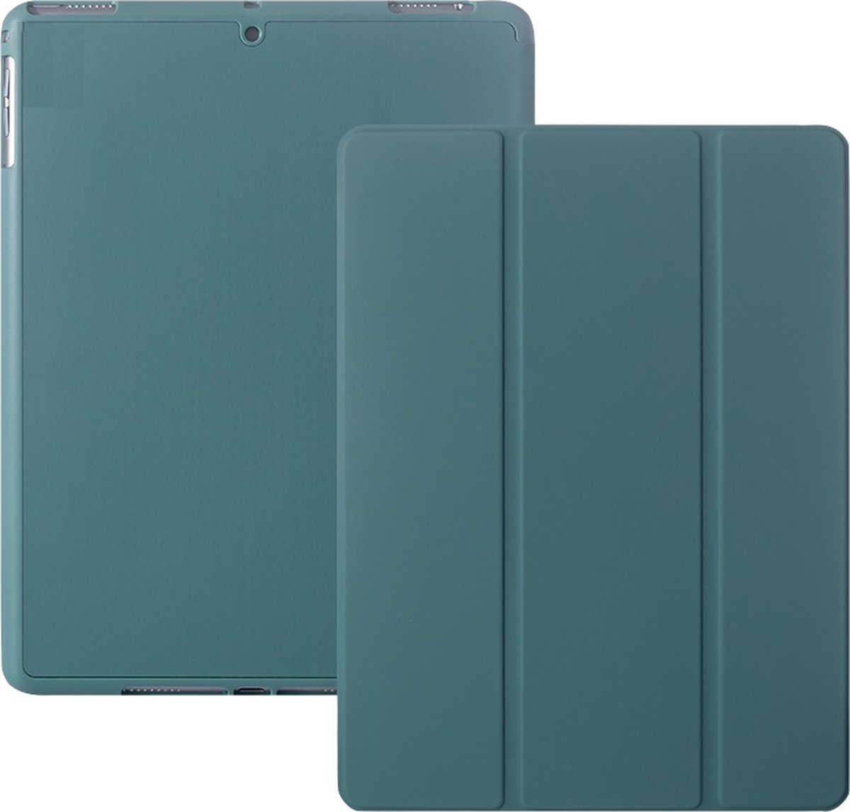 iPad 4 hoes - iPad 3 hoesje - Donker Groen - iPad 4 case met Pencil Vakje - Smart Folio Cover voor de Apple iPad 9.7 2/3/4 (2012,2013,2014)