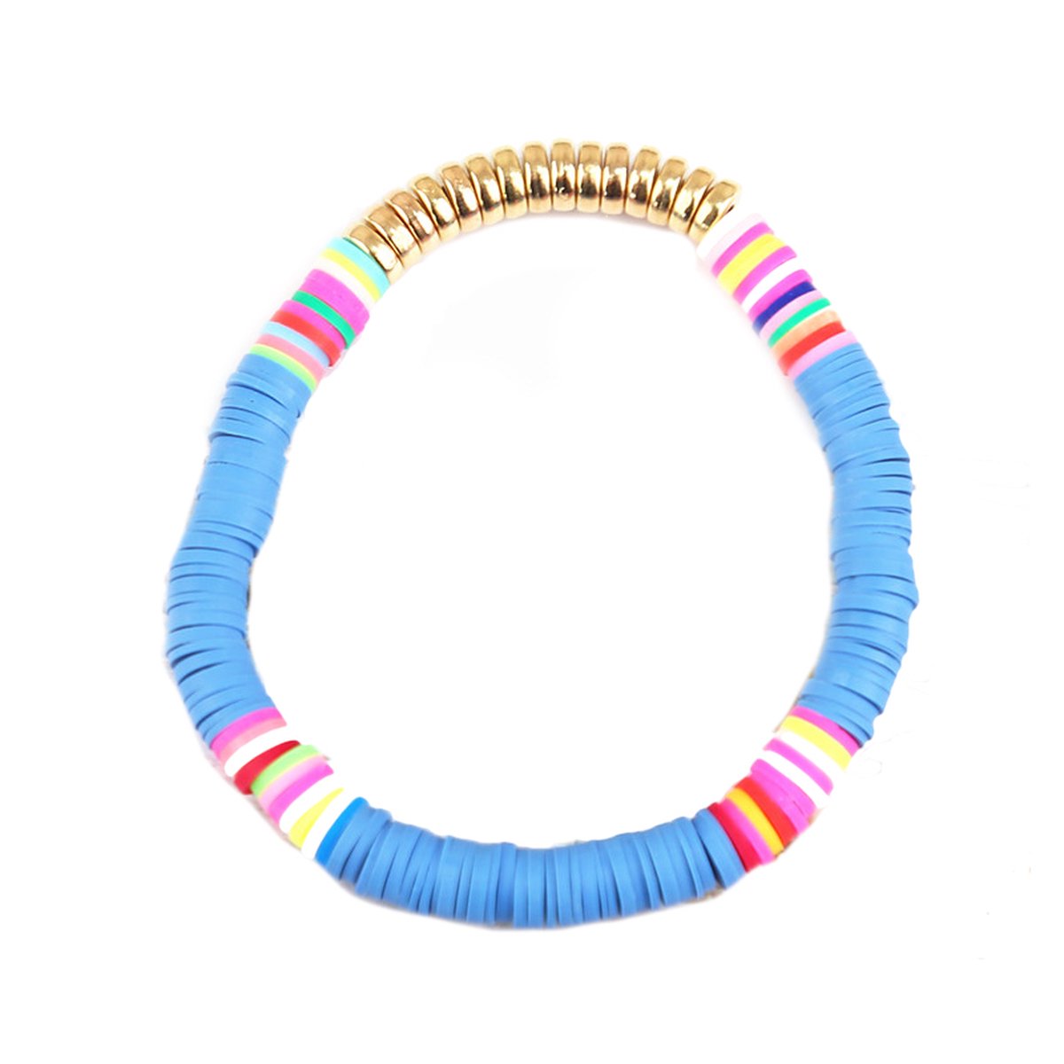 Boho kralen armband | bohemian | regenboog | kralen | zomer | blauw
