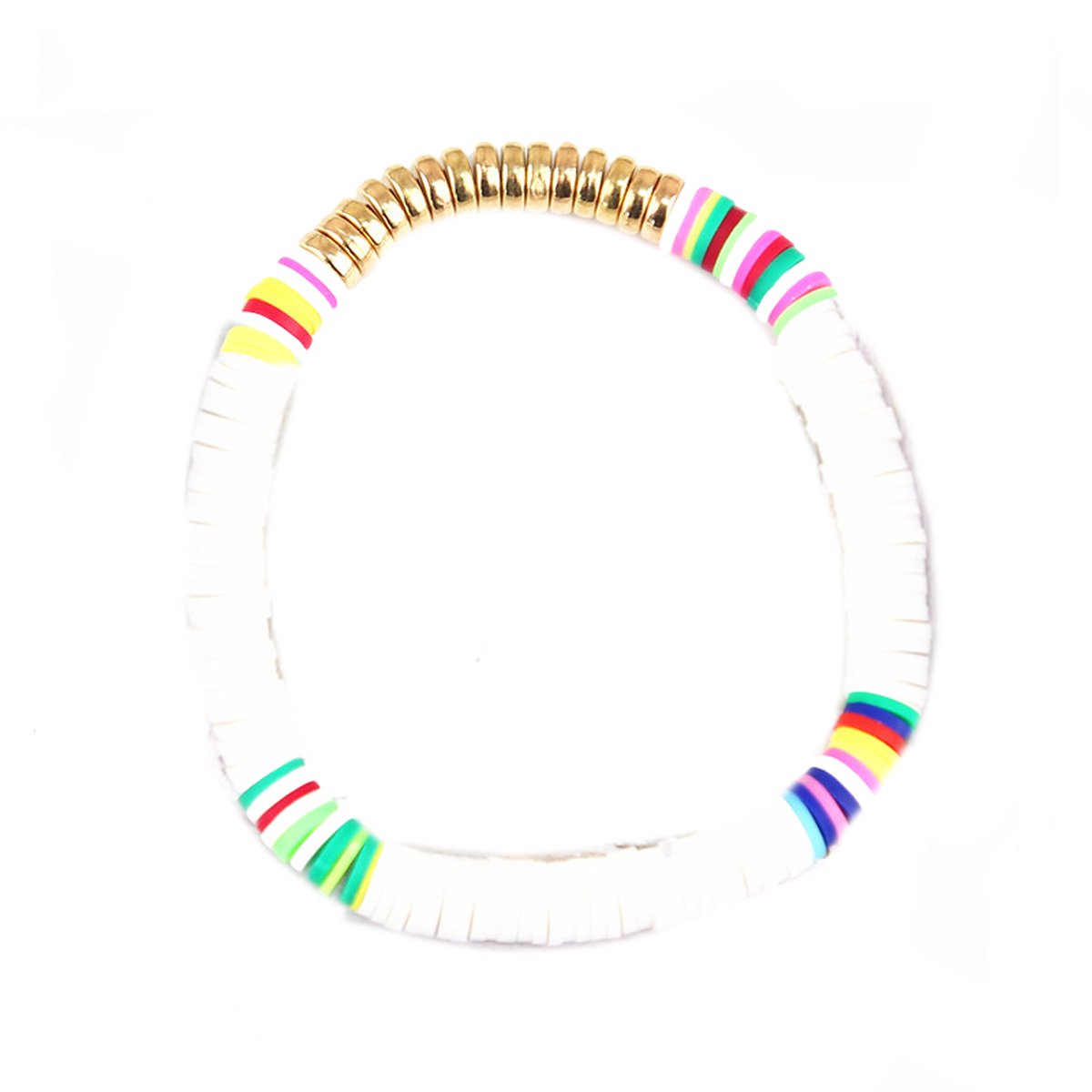 Boho kralen armband | bohemian | regenboog | kralen | zomer | wit
