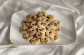 Zaitoune - Luxe Ghriba - Brossige Arabische koekjes - met stukjes pistache - Uniek koekjes cadaeutje - 250g