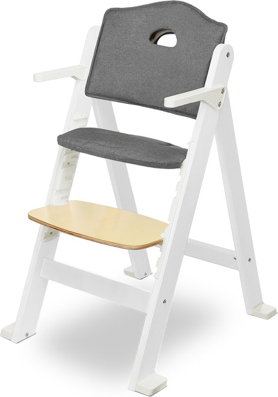 Lionelo Floris - Kinderstoel + Comfortkussen - Berkenhout - 4-traps Verstelling - Tot 40 kg - Inclusief Superzacht, Huidvriendelijk Kussen - Klittenbandbevestiging - Machinewasbaar - Modern Design - Veiligheidsriemuitsparingen van LIONELO — afbeelding 3