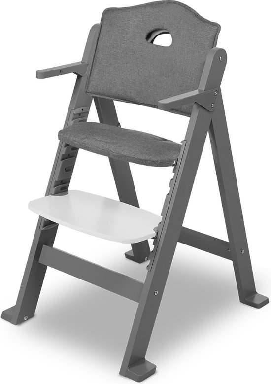 Lionelo Floris - Kinderstoel + Comfortkussen - Berkenhout - 4-traps Verstelling - Tot 40 kg - Inclusief Superzacht, Huidvriendelijk Kussen - Klittenbandbevestiging - Machinewasbaar - Modern Design - Veiligheidsriemuitsparingen van LIONELO — afbeelding 5
