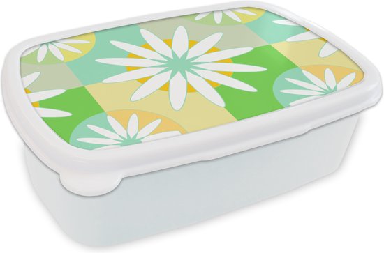 Boîte à Pain Wit - Lunch Box - Boîte à Pain - Fleurs - Été - Motifs - 18x12x6 cm - Adultes