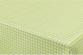 Tafelzeil/tafelkleed boeren ruit groen/wit 140 x 180 cm - Tuintafelkleed