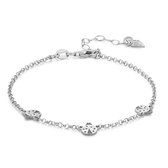 Twice As Nice Armband in zilver, 3 lieveheersbeestjes 16 cm+3 cm