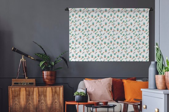 Tapisserie - Tapisserie - Ciseaux - Crayon - Motifs - 150x100 cm - Tapisserie