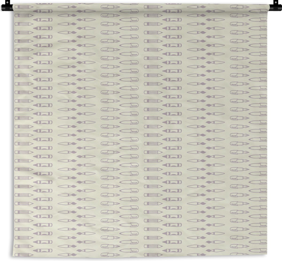 Wandkleed - Wanddoek - Potlood - Patronen - Verfkwast - 150x150 cm - Wandtapijt