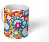 Mok - Koffiemok - Tandwielen - Patronen - Steampunk - Mokken - 350 ML - Beker - Koffiemokken - Theemok