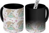 Magische Mok - Foto op Warmte Mokken - Koffiemok - Unicorn - Patronen - Quote - Meisjes - Magic Mok - Beker - 350 ML - Theemok