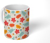 Mok - Koffiemok - Herfst - Bladeren - Patronen - Mokken - 350 ML - Beker - Koffiemokken - Theemok