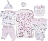 Just Too Cute - 8-delige Baby Kledingset - Geschenkset - Layette - Flowers & Butterflies - 3 mnd - 62/68