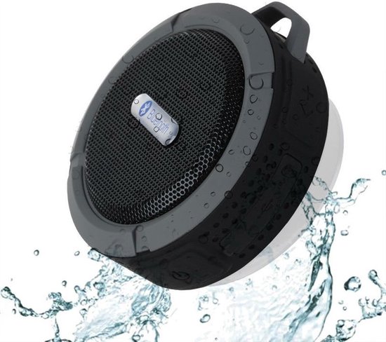 BP® Douche Speaker - Badkamer Speaker - Shower Speaker - Draagbare Speaker - Bluetooth Speaker - Met Zuignap - Waterproof - USB Oplaadbaar - Zwart