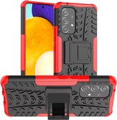 Rugged Kickstand Back Cover - Samsung Galaxy A53 Hoesje - Rood