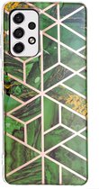 Marble Design Back Cover - Samsung Galaxy A53 Hoesje - Emerald Green