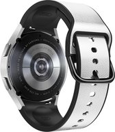 Smartwatch bandje -Geschikt voor Samsung Galaxy Watch 4 horlogebandje - Siliconen gesp - Fungus - Wit