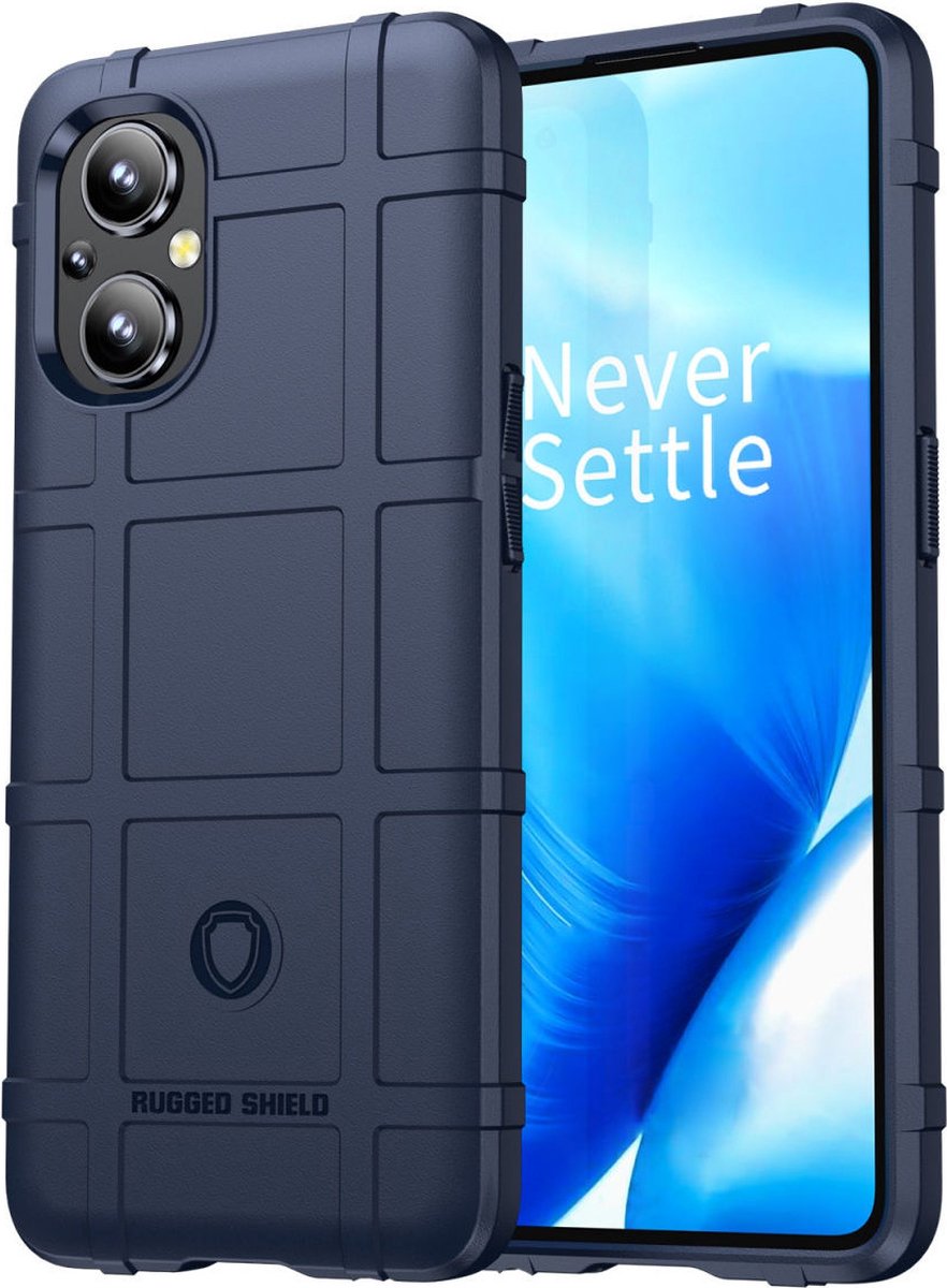 Oppo Reno 8 Lite Hoesje Shock Proof Rugged Shield Back Cover Blauw