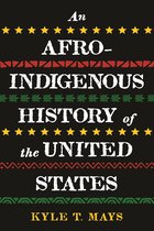 Boek 'An Afro-Indigenous History of the United States' met gele sterren, rode en groene patronen en schildpadden.