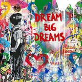 Poster - Banksy, Dream Big Dreams, Straat Kunst, Premium Print, incl bevestigingsmateriaal