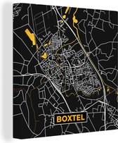 Canvas Schilderij Boxtel - Goud - Stadskaart - Plattegrond - Kaart - 90x90 cm - Wanddecoratie