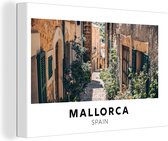 Canvas schilderij 180x120 cm - Wanddecoratie Mallorca - Spanje - Planten - Muurdecoratie woonkamer - Slaapkamer decoratie - Kamer accessoires - Schilderijen