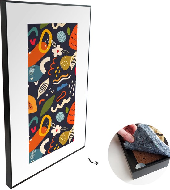 Tableau Acoustique Abstrait Murando 90x60 Cm 3 Parties - Panneau Insonorisant Anti-Bruit Décoration Murale