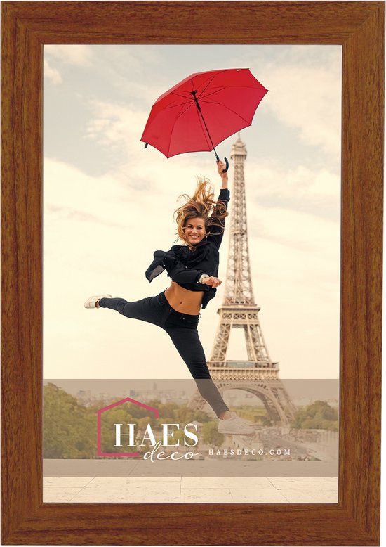 HAES DECO - Houten fotolijst Paris rustiek bruin voor 1 foto formaat 20x30 -SP001208
