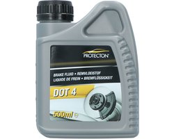 Protecton Remvloeistof DOT4 - Synthetisch - Te gebruiken in alle hydraulisch bediende remsystemen - Optimale vloeibaarheid bij lage temperaturen - Tast geen afdichtingen aan - 500ml