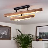 Moderne Ledlamp - Zwarte Luxe Plafondlamp - Langwerpige Hoekige Hanglamp -  Metalen... | bol.com