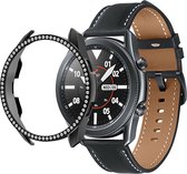 Strap-it Samsung Galaxy Watch 3 45mm Diamond PC hard case - zwart - hoesje - beschermhoes - protector - bescherming