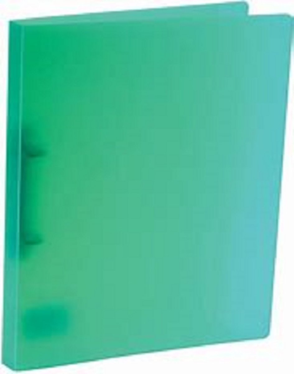 Bronyl ringmap, voor ft A4, uit PP, 2 ringen van 15 mm, geassorteerde transparante kleuren 24 stuks