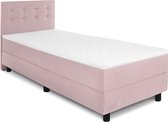 Colmado® kinderboxspring 90x200 incl. thuismontage - Complete set met matras - roze