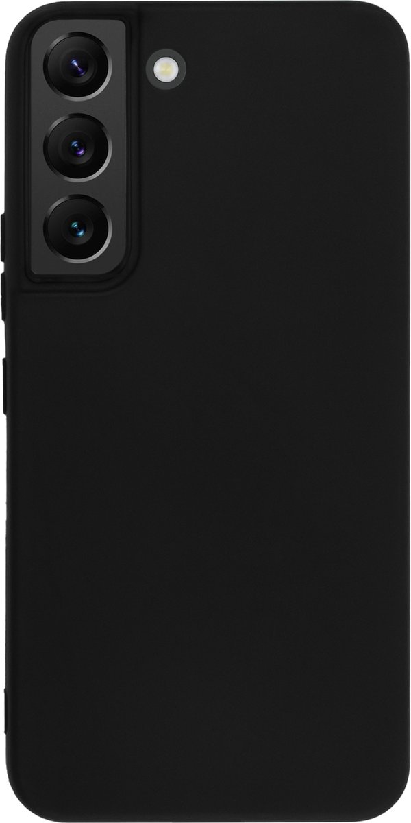 BMAX Essential hoesje geschikt voor Samsung Galaxy S22 - Softcase - Samsung - Back cover - Backcover - Beschermhoesje - Telefoonhoesje - Softcover - Telefoonbescherming - Zwart