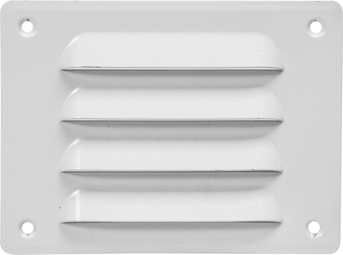 Paneir Airdesigns- metaal-140 X 105 - omgezette rand - opbouw - aanvoer & afvoer - wit