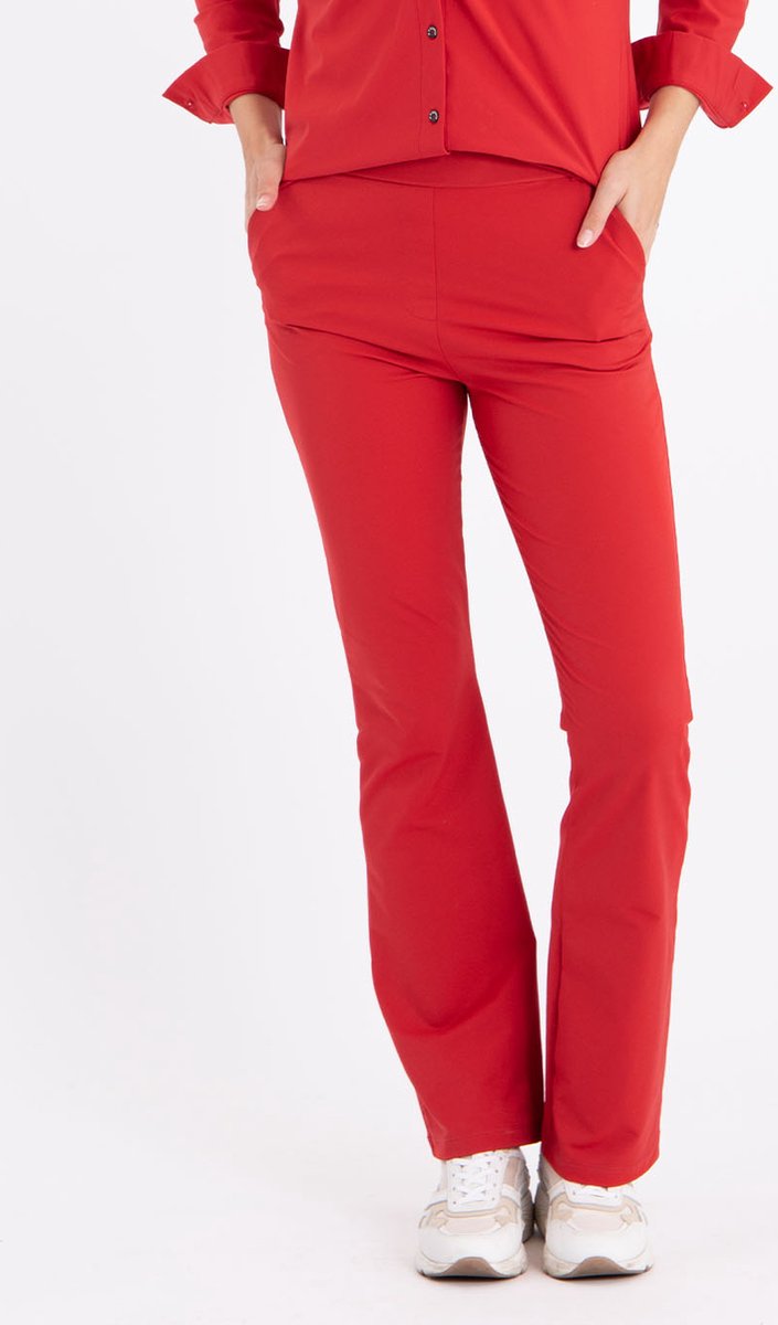 Rode Broek/Pantalon van Je m'appelle - Dames - Travelstof - Maat XL - 3  maten beschikbaar | bol.com