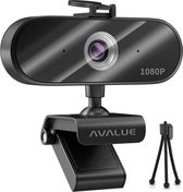 Webcam Voor PC Met Microfoon – Full HD Met 360° Draaibare Camera en Tripod