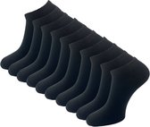 10 paires de chaussettes baskets homme - VANSENZO - Basic - Zwart - Taille 43-46
