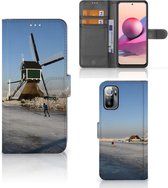 Smartphone Hoesje Xiaomi Redmi Note 10/10T 5G | Poco M3 Pro Boekhoesje Tekst Schaatsers