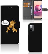 Wallet Book Case Xiaomi Redmi Note 10/10T 5G | Poco M3 Pro GSM Hoesje Giraffe