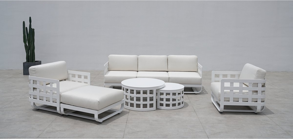 DKS lounge set Baluran tuinset aluminium grijs