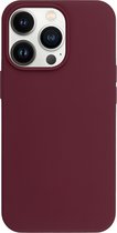 BMAX Siliconen hard case hoesje geschikt voor iPhone 13 Pro - Hardcover - Apple - Back cover - Backcover - Beschermhoesje - Telefoonhoesje - Hard case - Telefoonbescherming - Bordeaux rood